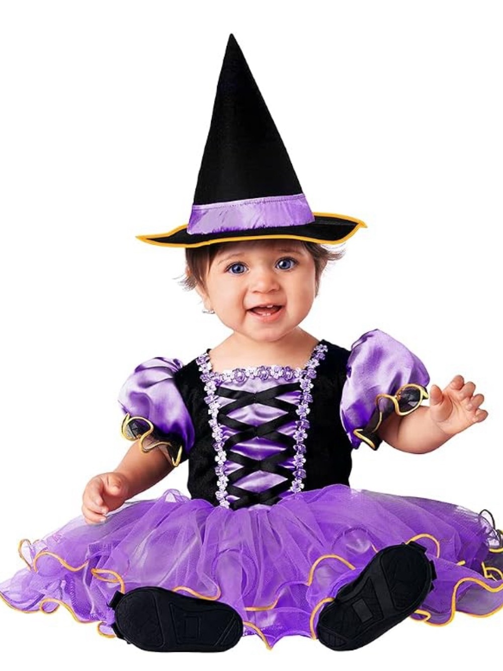 Purple and Black Witch Tutu Costume for Kids